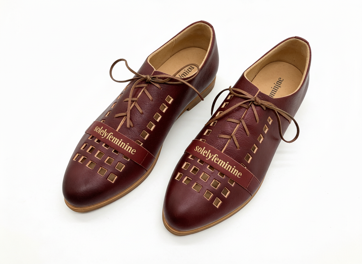 THE ERICA. BB CLARET WITH BROWN LACE.